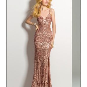 2018 ROSE GOLD PROM DRESS